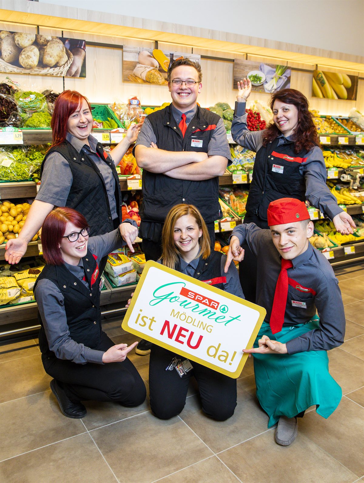 Das Team im neuen SPAR-Gourmet in Mödling