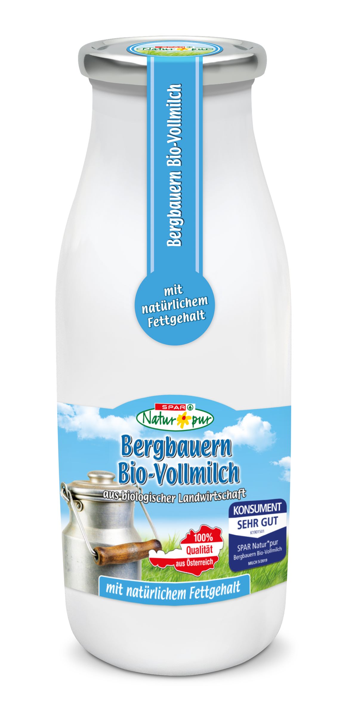 SPAR Natur pur Bergbauern-Bio-Vollmilch