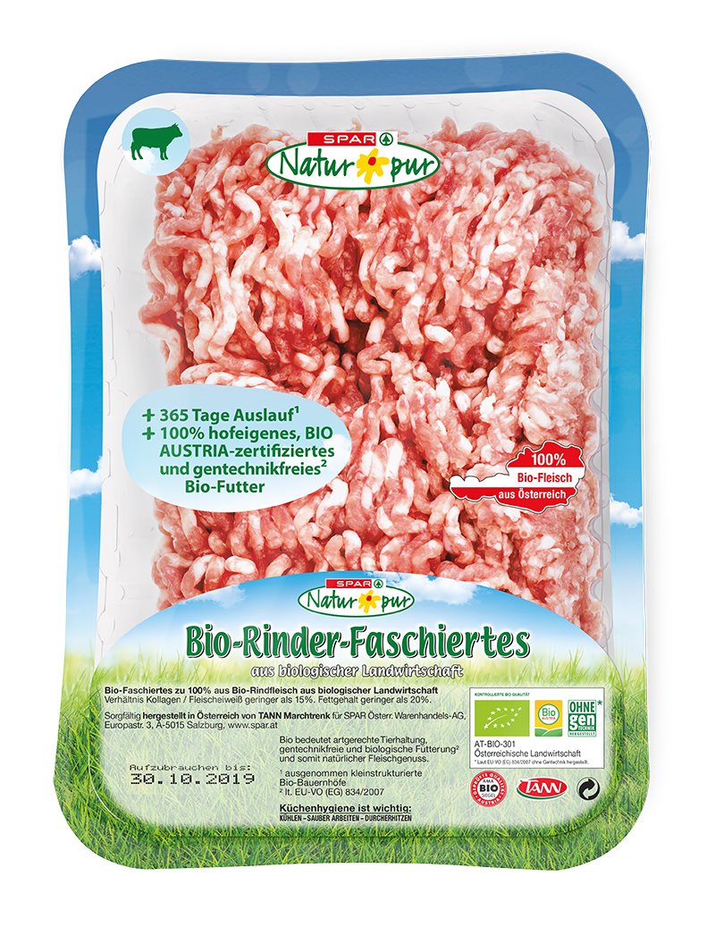 SPAR Natur pur Bio-Rinder-Faschiertes
