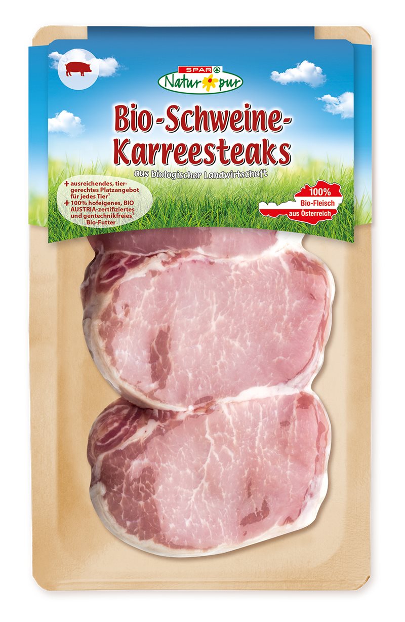 SPAR Natur pur  Bio-Schweine-Karreesteak