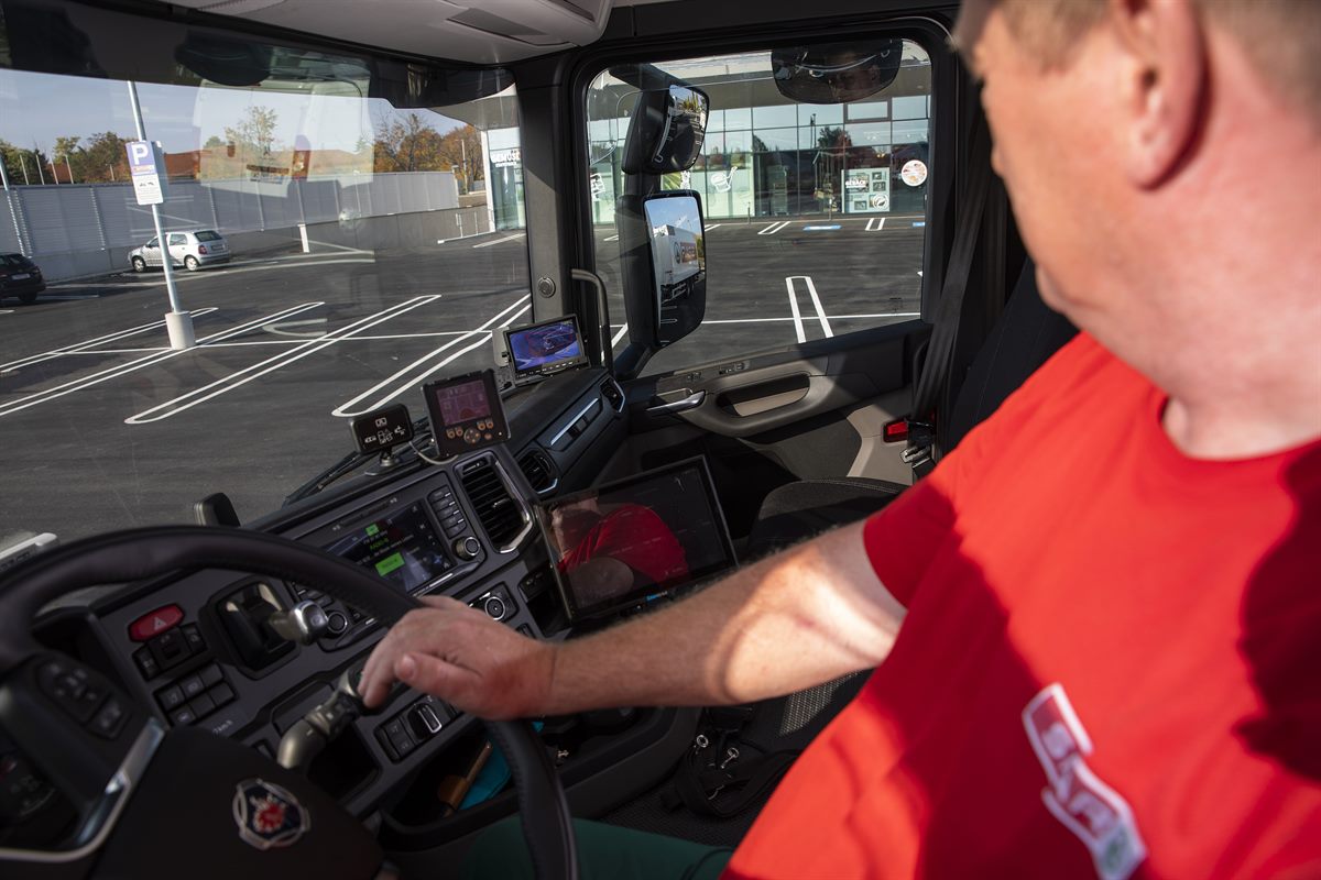 Abbiegeassistent in SPAR Lkw