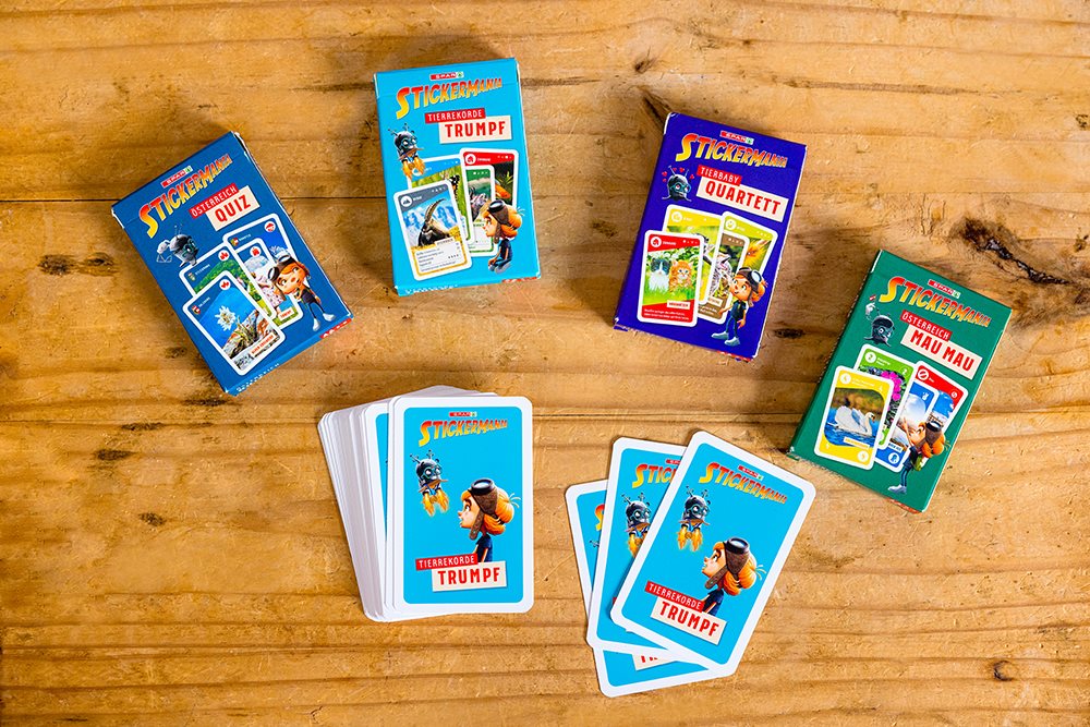 Stickermania nun auch als Kartenspiel