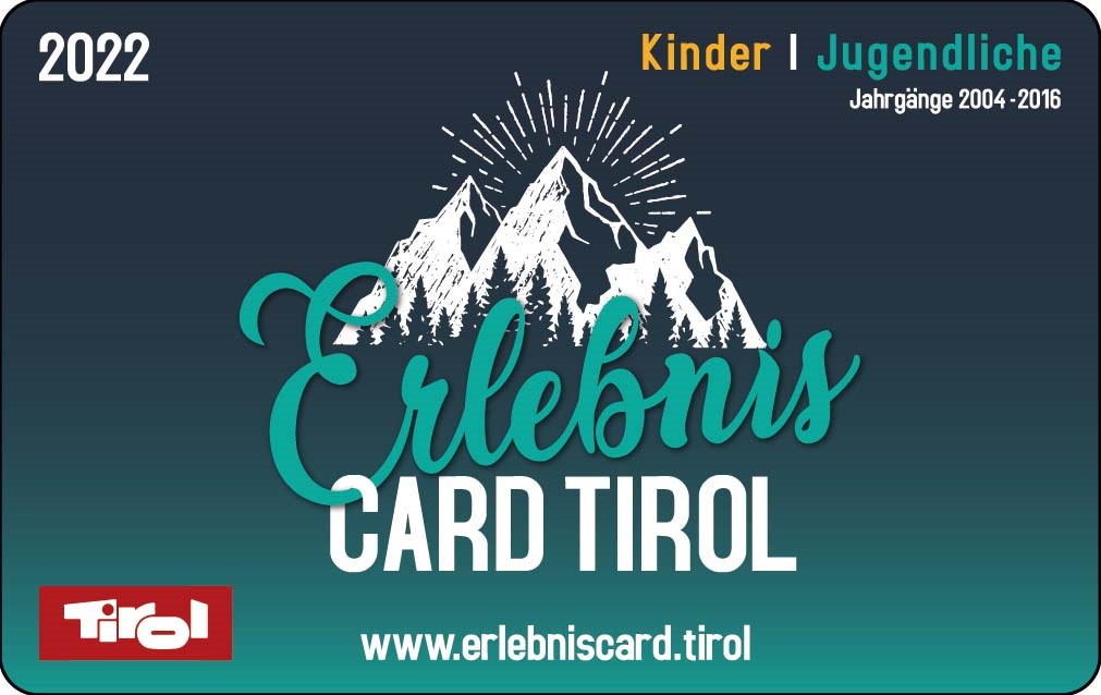 ErlebnisCardTirol Kartendesign Kinder