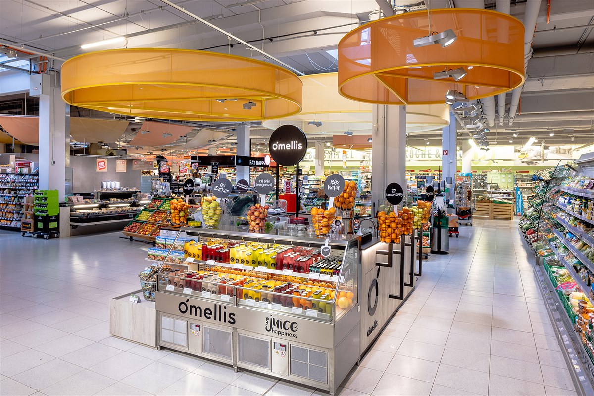 omellis Saftbar bei INTERSPAR