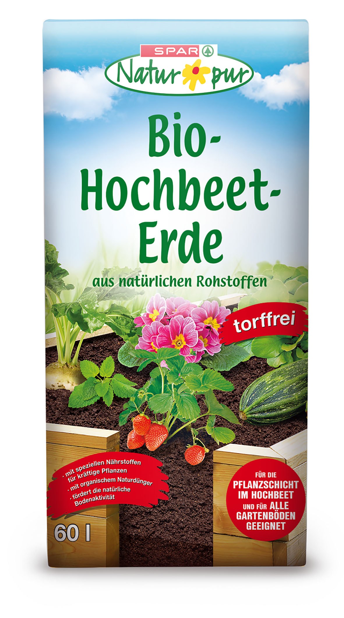 SPAR Natur pur Bio-Hochbeet-Erde 60 Liter