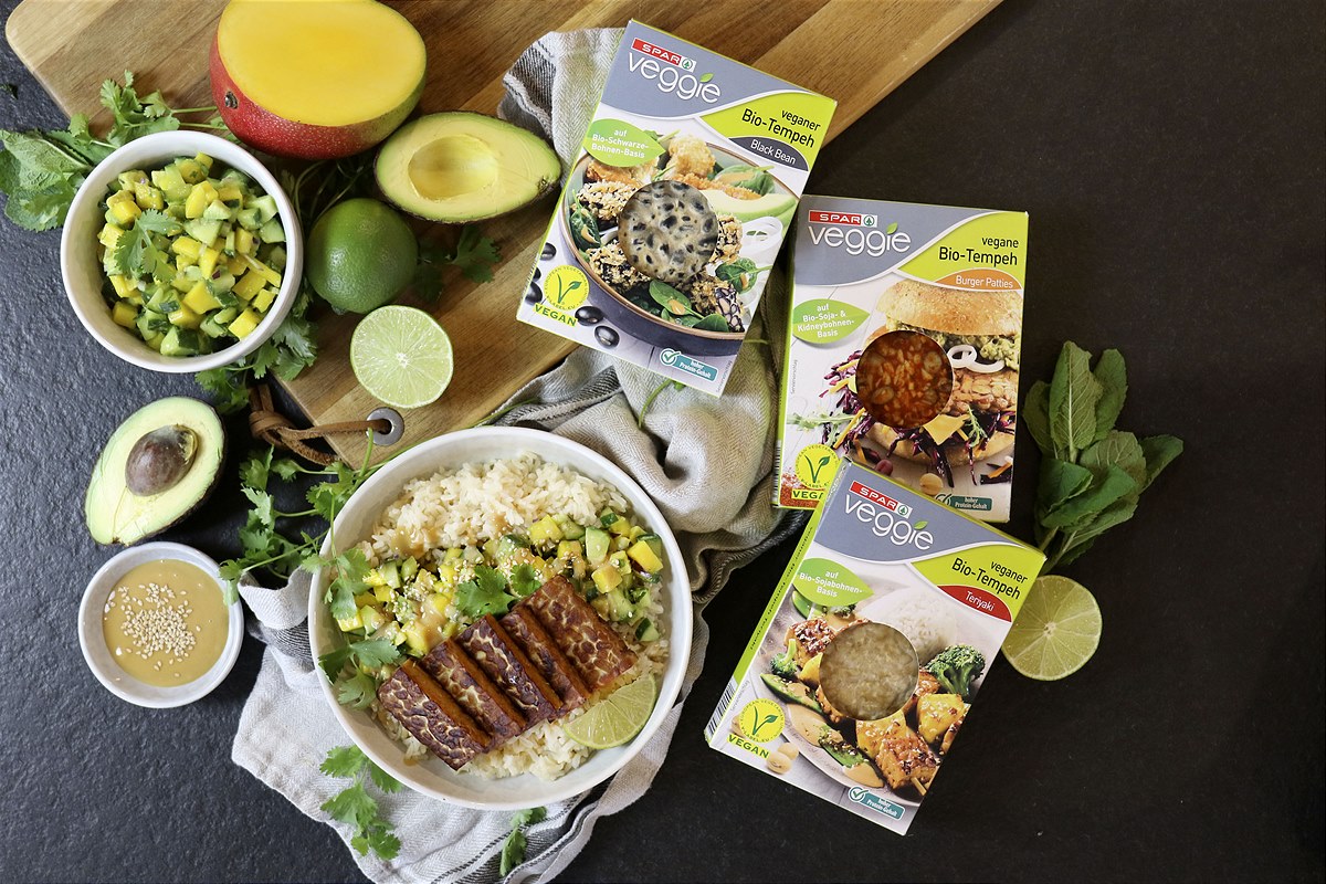 SPAR Veggie veganer Bio-Tempeh Gericht