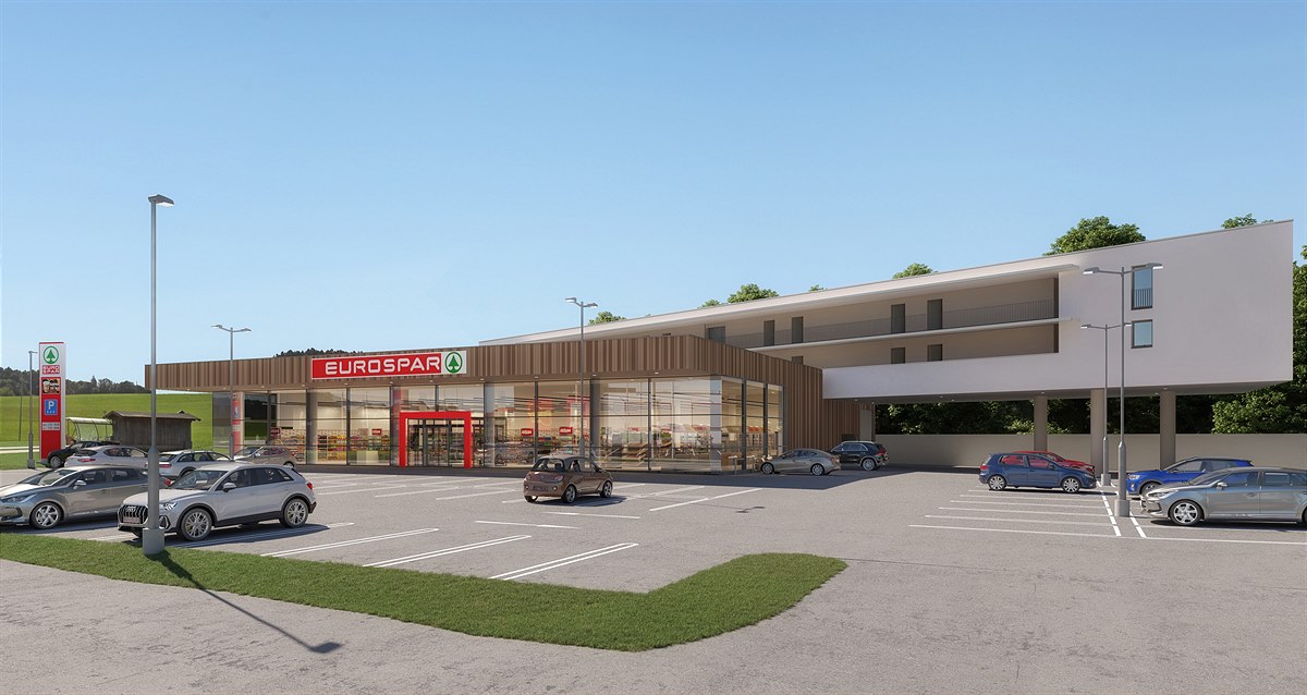 SPAR Spatenstich in Obertrum - Ansicht EUROSPAR