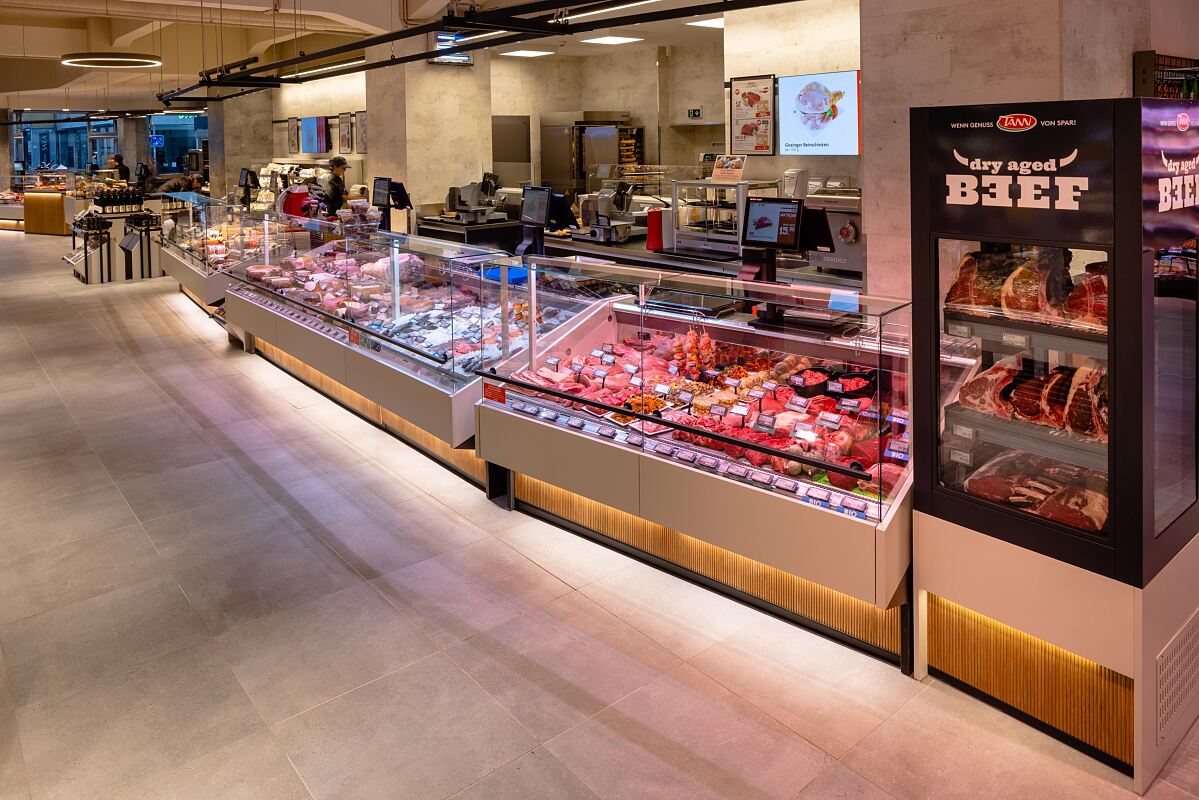 Urbaner Lifestyle-Supermarkt in der Innenstadt