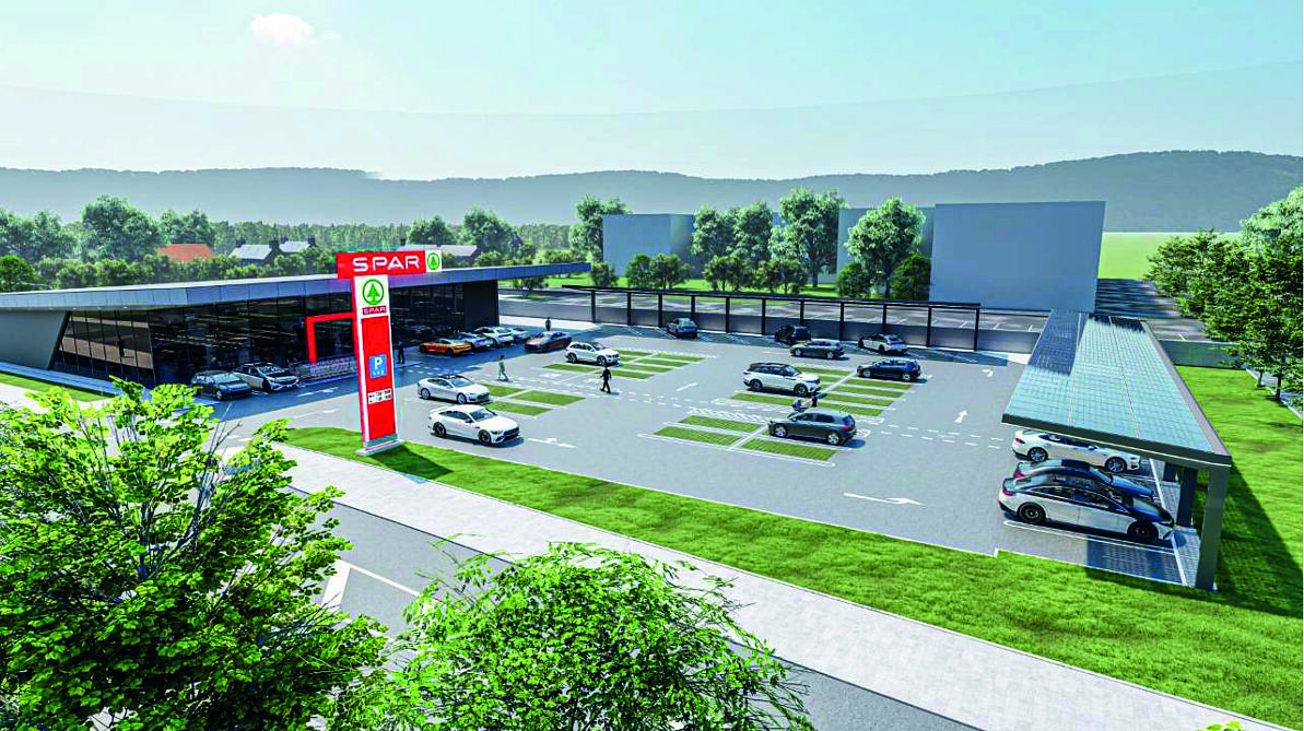 Rendering neuer SPAR Markt in Ternitz