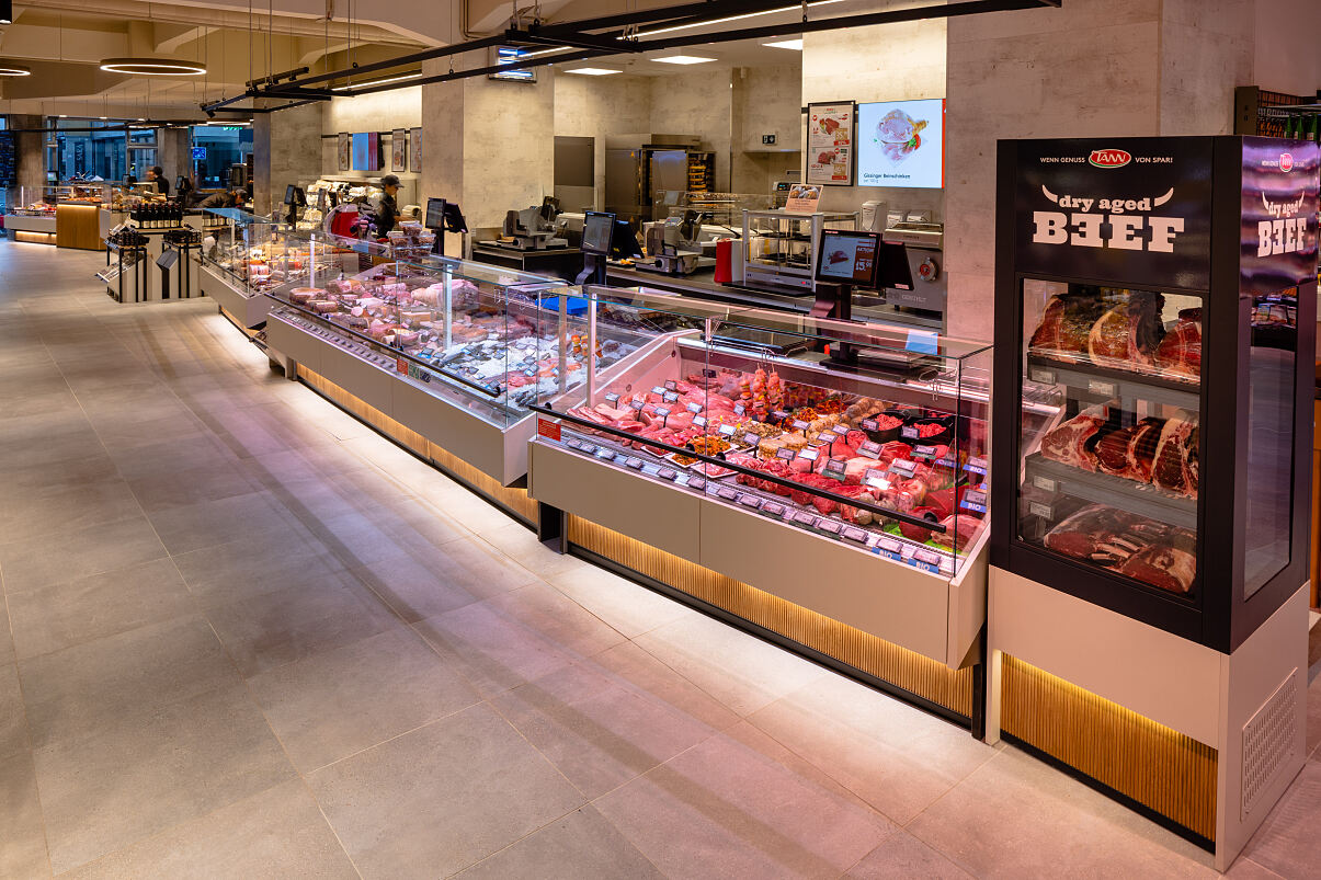 Urbaner Lifestyle-Supermarkt in der Innenstadt