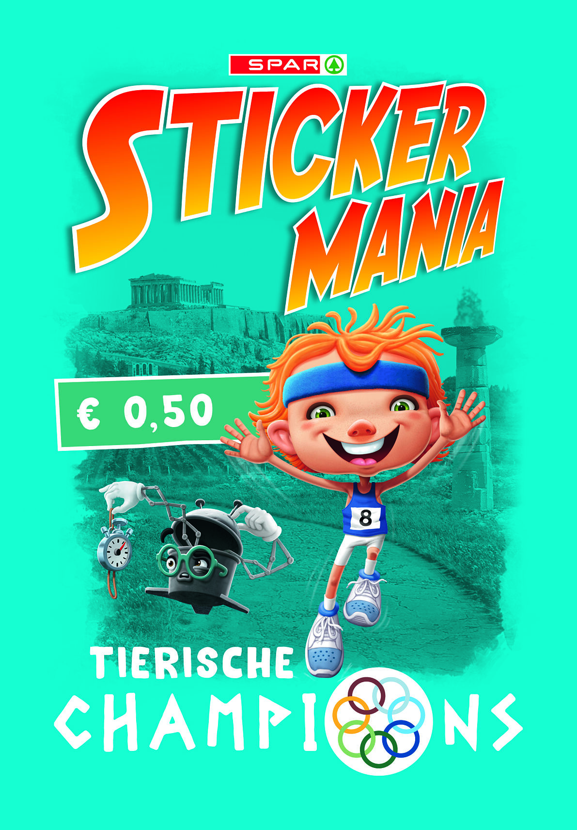 Blaues Sticker-Briefchen