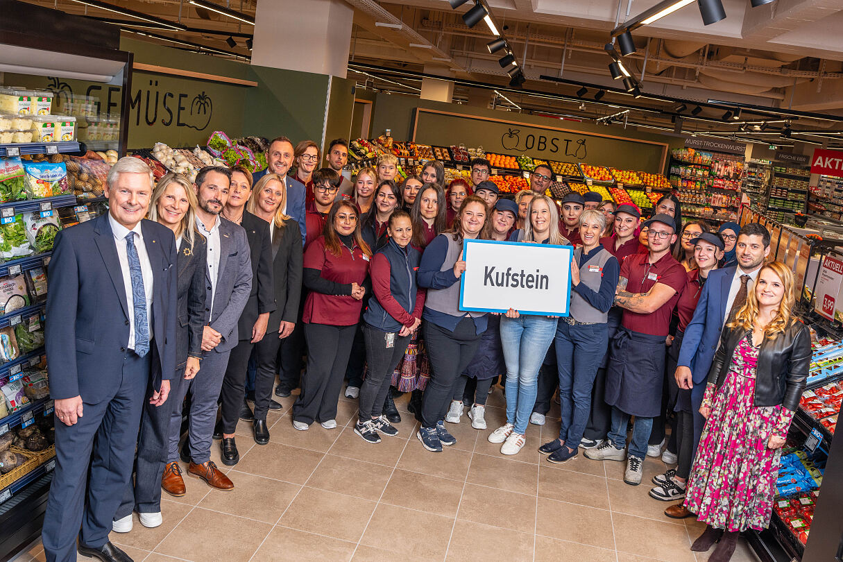 PR Foto Eröffnung EUROSPAR Kufstein Intalcenter Team